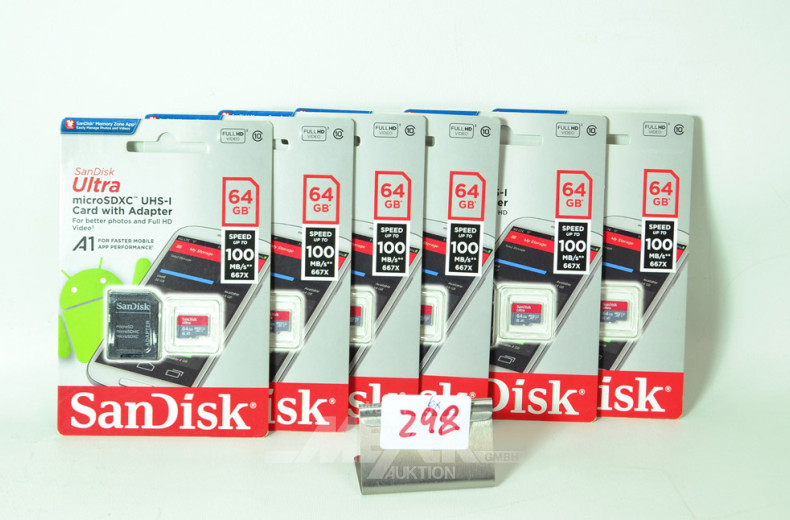 6 Speicherkarten ''SanDisk''