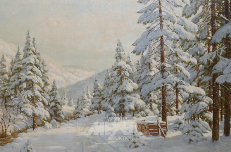 Gemälde ''Winterliche Waldlandschaft''