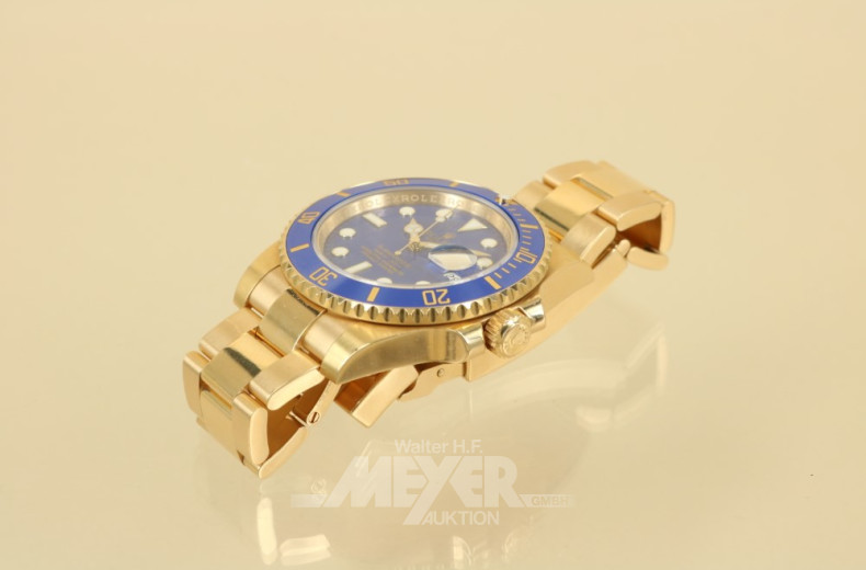 Herrenarmbanduhr ROLEX, 750er GG,