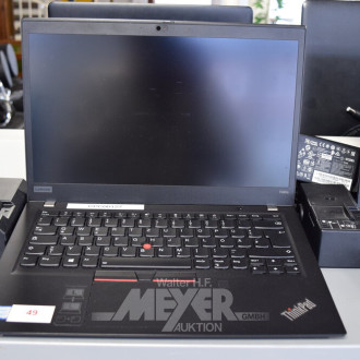 Laptop LENOVO ThinkPad T490s, schwarz