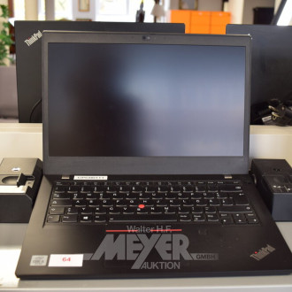 Laptop LENOVO ThinkPad L14 G1, schwarz