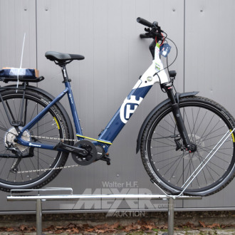 E-Bike, white/blue