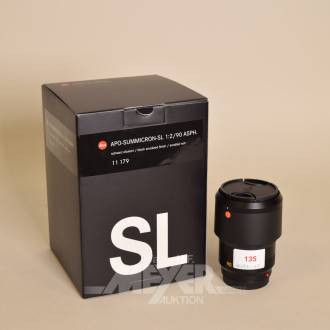 Objektiv LEICA SL 90mm, schwarz eloxiert