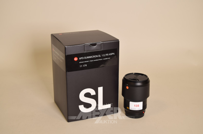 Objektiv LEICA SL 90mm, schwarz eloxiert