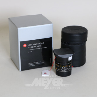 Objektiv LEICA 28 mm, schwarz eloxiert