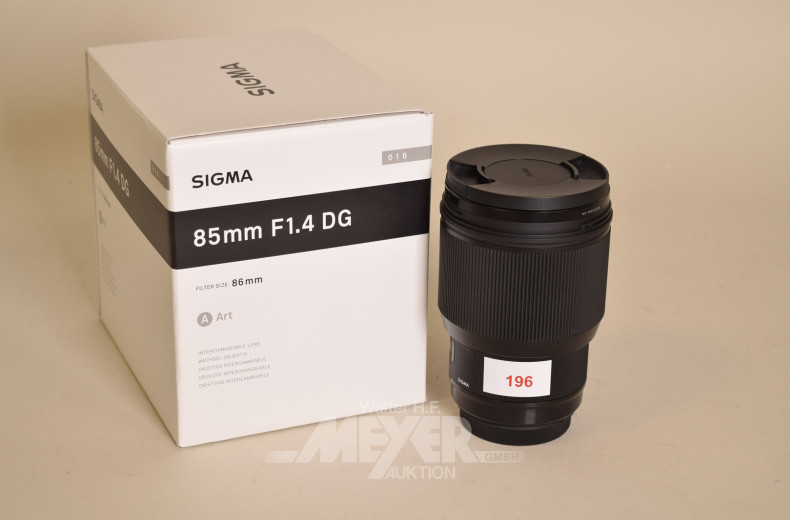 Objektiv SIGMA 85 mm für Canon