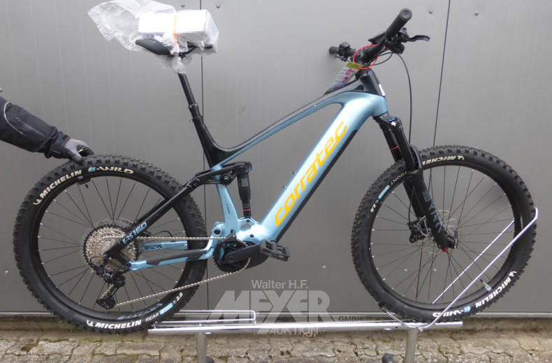 E-Bike, hellblau/mango