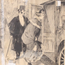Los 3190: kl. Bild ''Gentleman mit Dame''