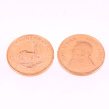Los 4241: 2 Goldmünzen, ½ Unze Krügerrand Südafrika,