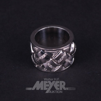 Ring, unisex, 750er WG, ca. 32 g.