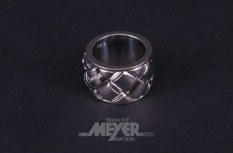 Ring, unisex, 750er WG, ca. 32 g.