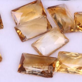 10 Citrine von zus. ca. 20,45 ct.,