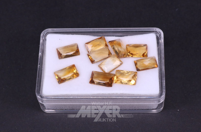 10 Citrine von zus. ca. 20,45 ct.,