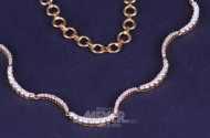 Collier, 750er GG, ca. 20 g.,