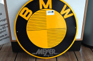 BMW-Schild, gelb/schwarz