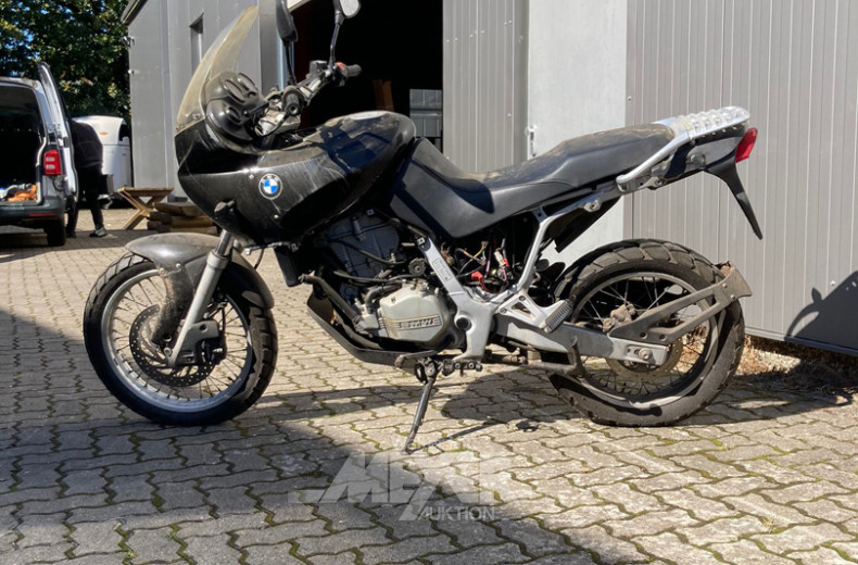 BMW F650 Motorrad, teilzerlegt