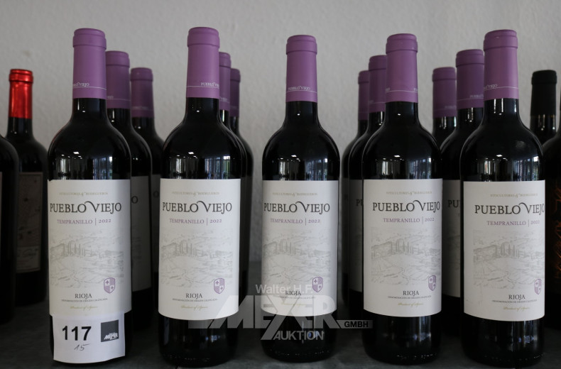 15 Flaschen Rotwein ''Pueblo Viejo'',