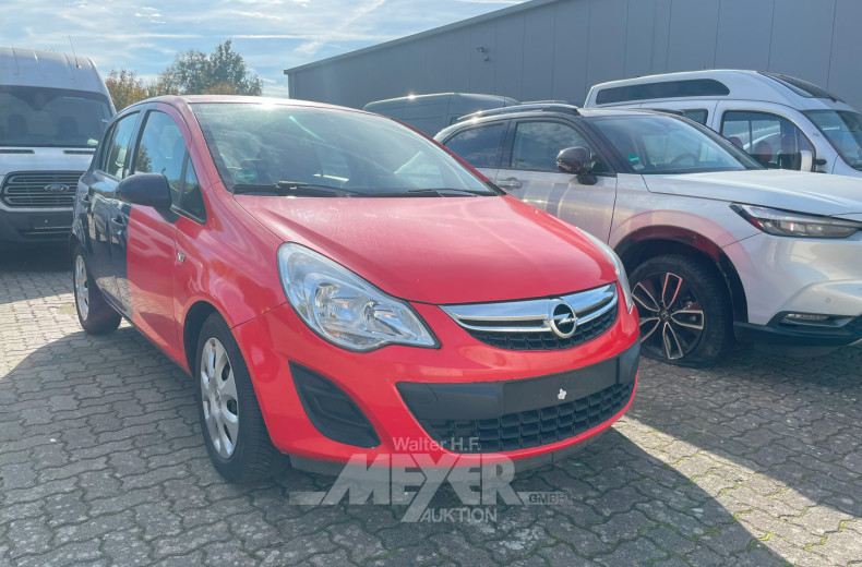 OPEL Corsa, rot/blau, teilfoliert