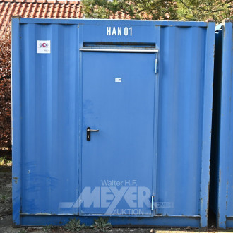 2 kl.  Materialcontainer, Stahl, blau