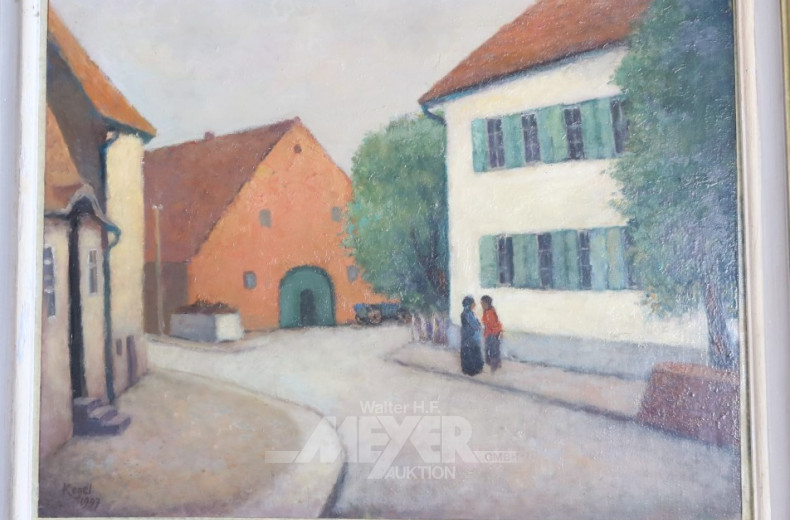 Gemälde ''Altes Rathaus in Wedel um 1924''