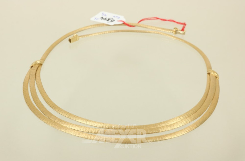 Collier, 750er Gelbgold, im Mittelteil