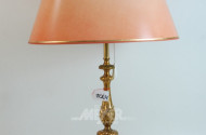 Tischlampe, 2-flammig, Messingfuss,