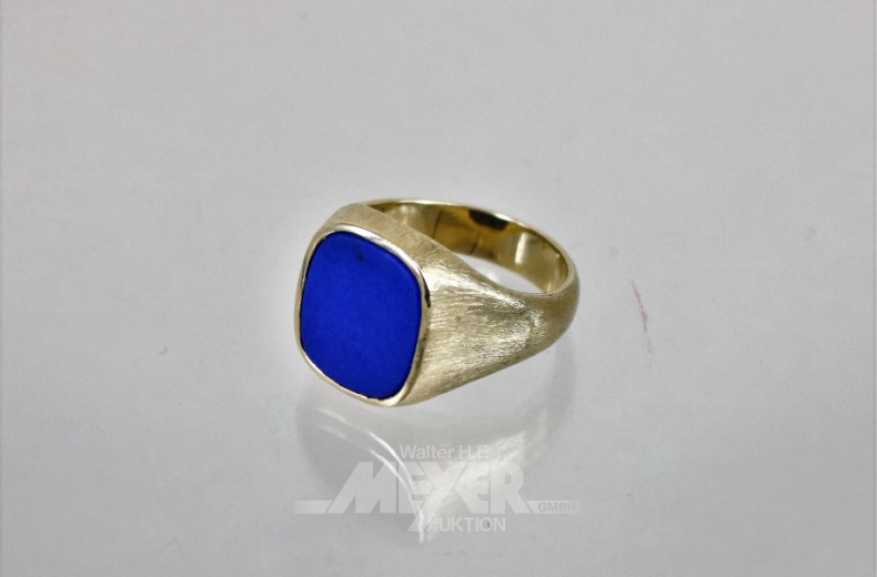 Herrenring 585er GG mit Lapis Lazuli,