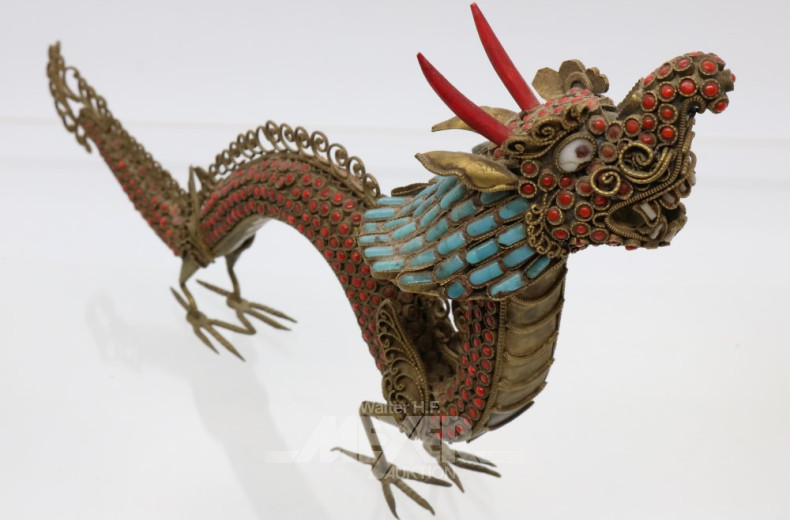 asiatische Metall-Figur ''DRACHE