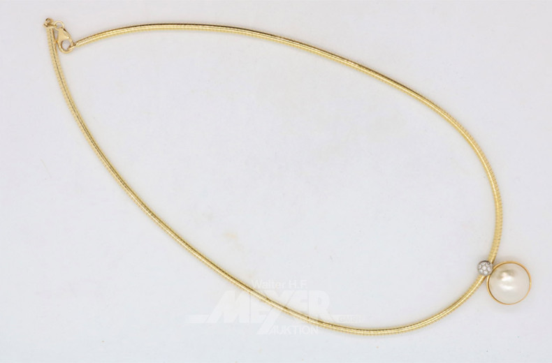 Spiralkette, 585er GG, ca. 17 g., mit