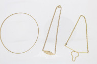 3 Teile Goldschmuck, 333er GG, ca. 9g.,