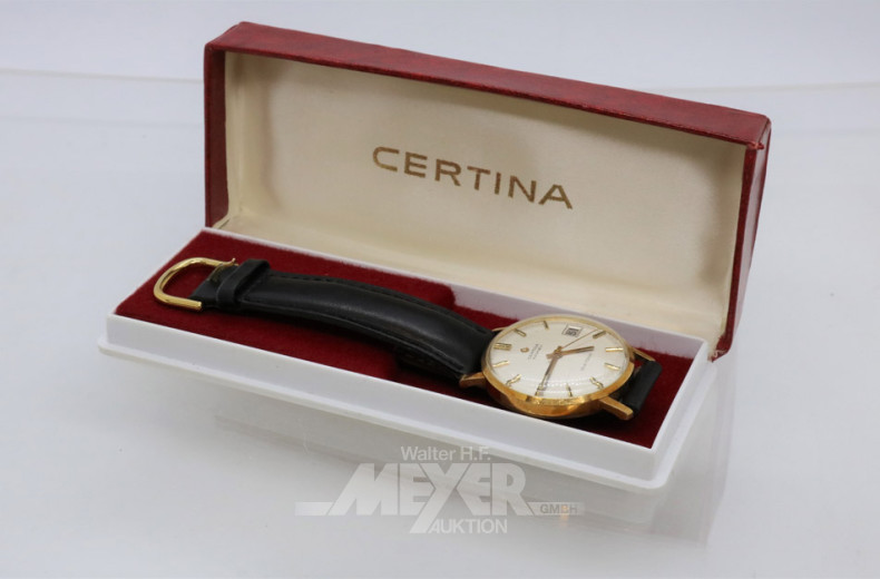 Herrenarmbanduhr, 585er GG, CERTINA,