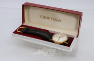 Herrenarmbanduhr, 585er GG, CERTINA,