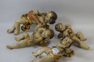 4 versch. Putti-Figuren, Reproduktion