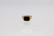 Herrenring, GG 333er, ca. 5 g.,mit Onyx,