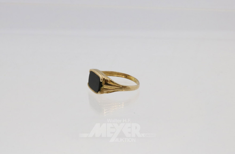 Herrenring, GG 333er, ca. 5 g.,mit Onyx,