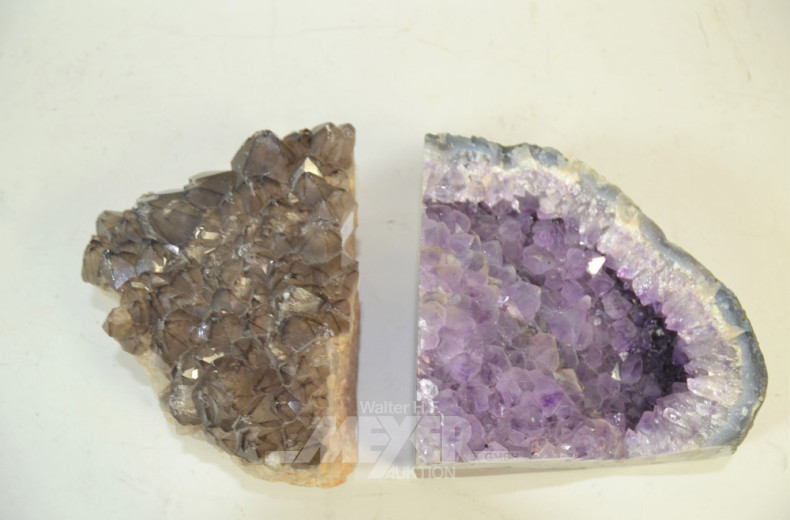 2 Amethyst-Drusen-Stücke