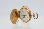 Sprungdeckel-Taschenuhr, Chronograph,