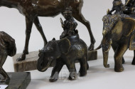 4 versch. Metall- und Bronzefiguren: