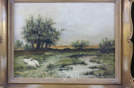 Paar Gemälde, ''Landschaften'',