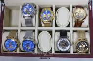 7 Herrenarmbanduhren, PORTAS, Automatik,