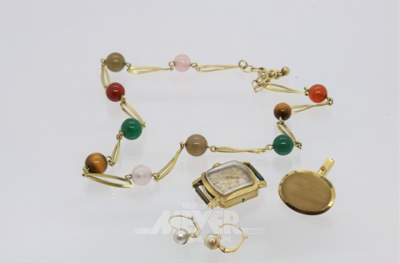 Konvolut Goldschmuck: Kette,