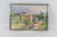 Aquarell ''Finca mit Meerblick'',