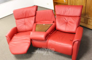 Heimkino-Sofa, Himolla,  Leder rot,