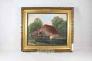 Gemälde ''Mühle am Fluß'', unsig.,