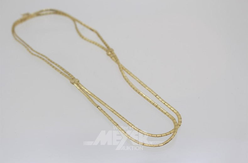 Collier, 750er GG, doppelreihig,