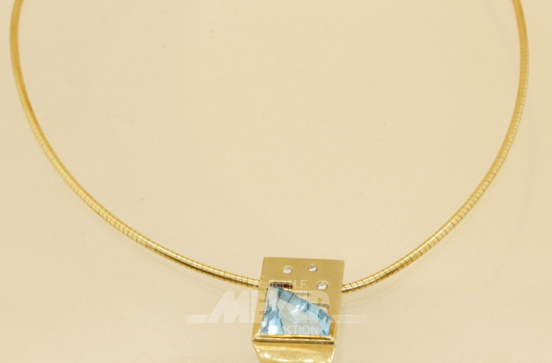 Collier, 585er GG mit 1 Anhänger,