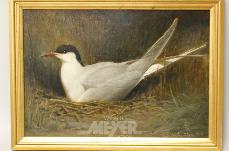 Gemälde ''Vogel im Nest'',