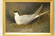 Gemälde ''Vogel im Nest'',