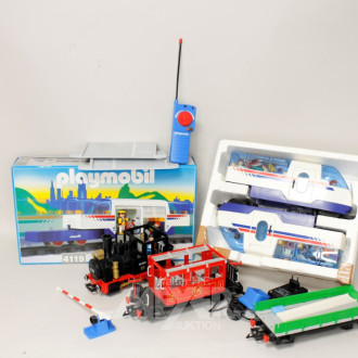 Posten PLAYMOBIL Gartenbahn mit Zubehör,