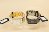 2 Armbanduhren JACQUES LEMANS, Quarzwerk,